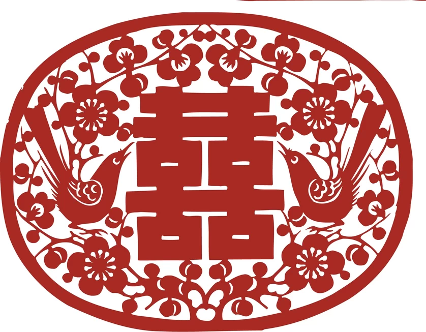 中国风中式传统喜庆民俗人物动物窗花剪纸插画边框AI矢量PNG素材【1733】